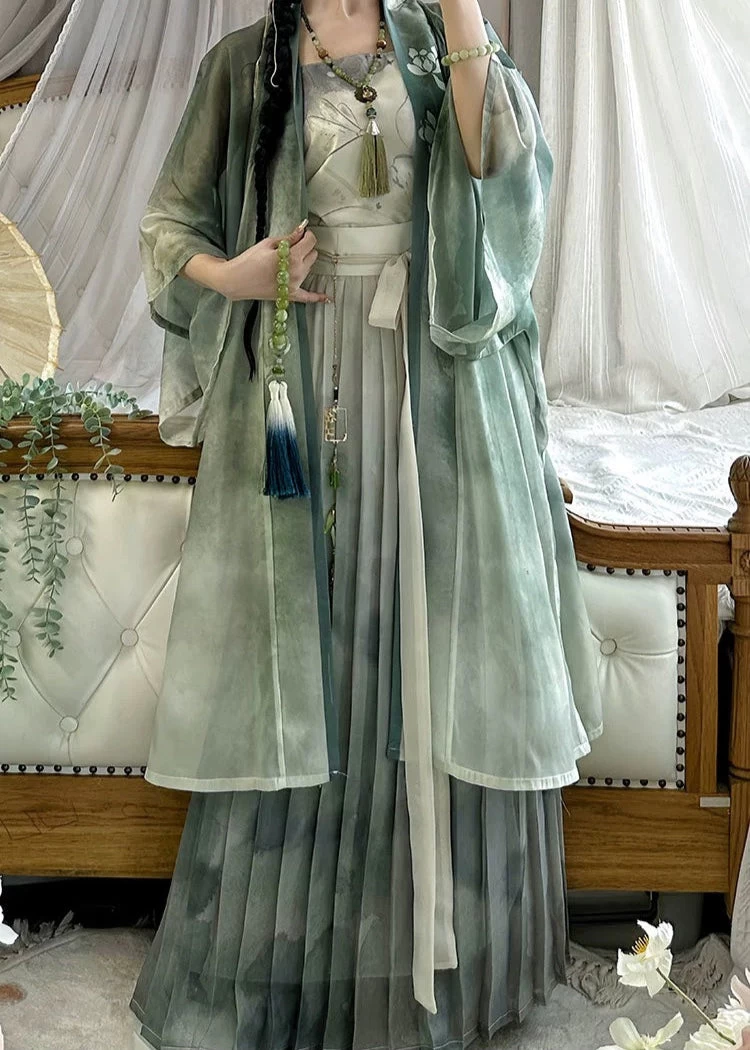 Women’s Plus Size Chiffon 3-Piece Modern Hanfu Set | HANFUBAO