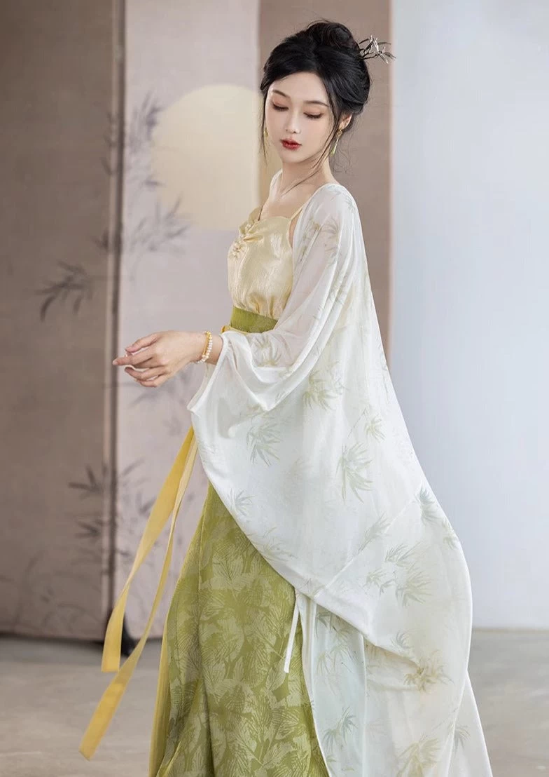 Women Modern 3-Piece Daily Hanfu Set, Artificial Cotton Blend | HANFUBAO