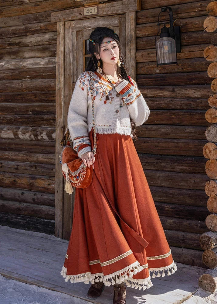 Women Cloud Song Modern 2-Piece Hanfu Set  Blend Daily Wear | HANFUBAO