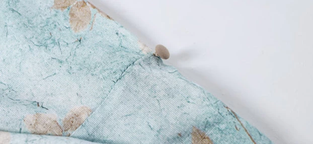 Women’s Daily Hanfu 3-Piece Pants Set Floral Cyan Linen-Rayon Blend | HANFUBAO