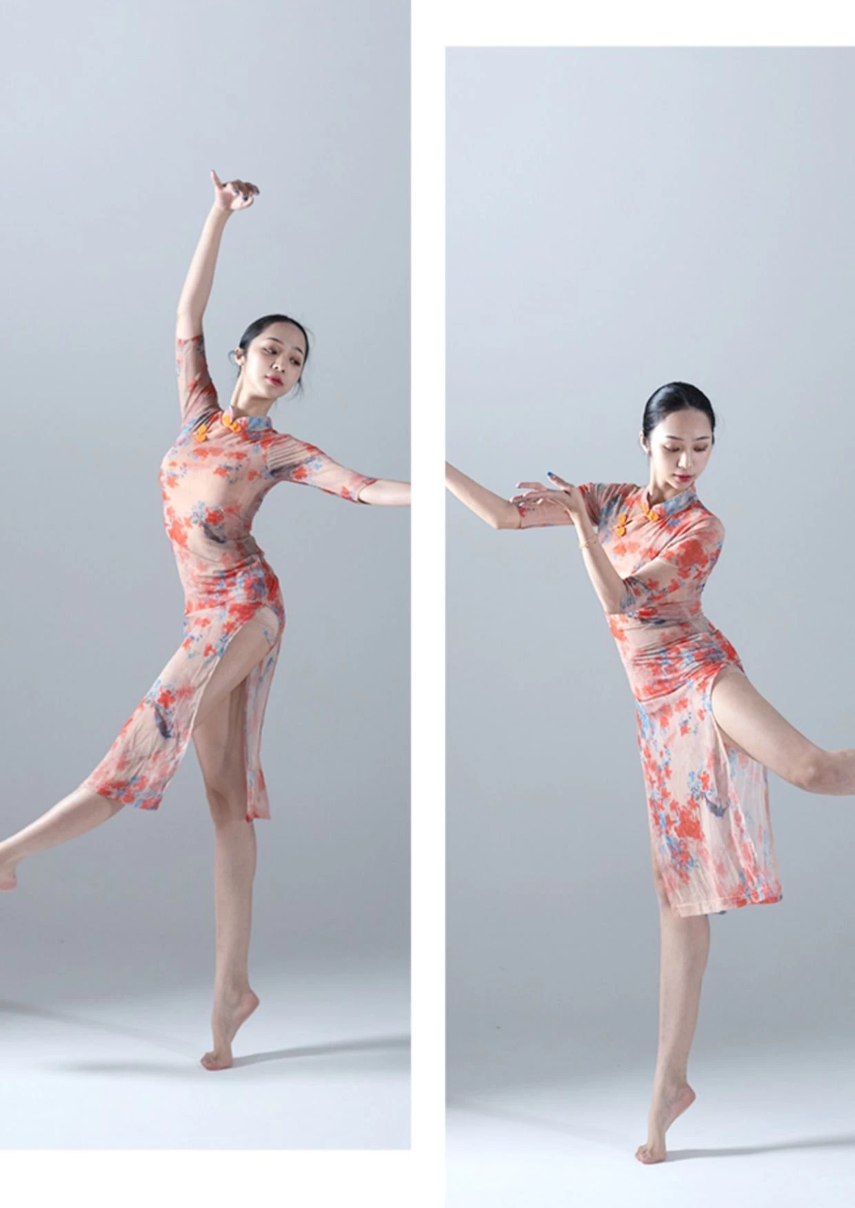 Women's Chinese Hanfu Dance Costume Cherry Blossom Deer Print | HANFUBAO