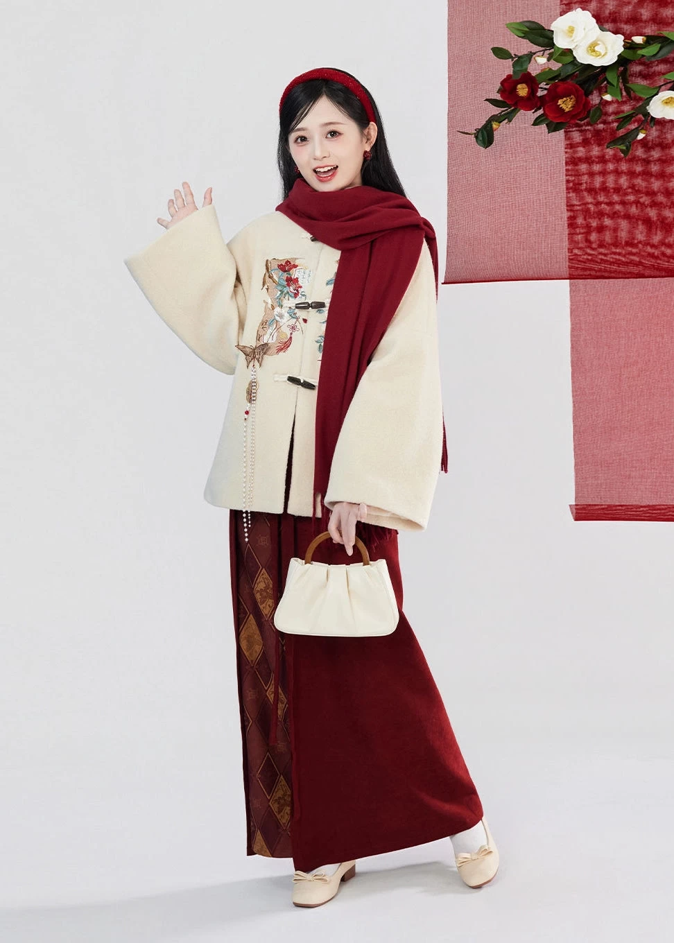 Women Modern Daily Hanfu 3-Piece Set Embroidered Plus Size| HANFUBAO