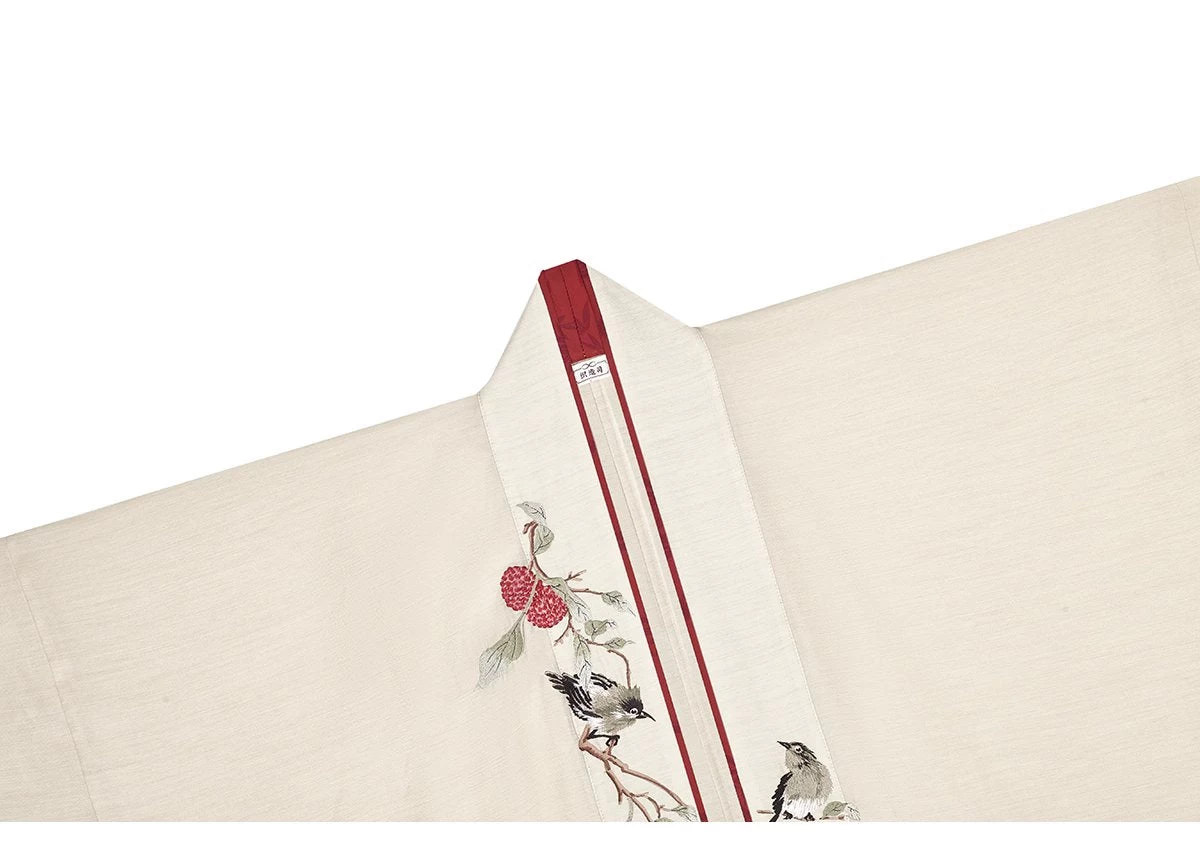 Women Modern Daily Hanfu 3-Piece Set Lychee Magpie Print| HANFUBAO