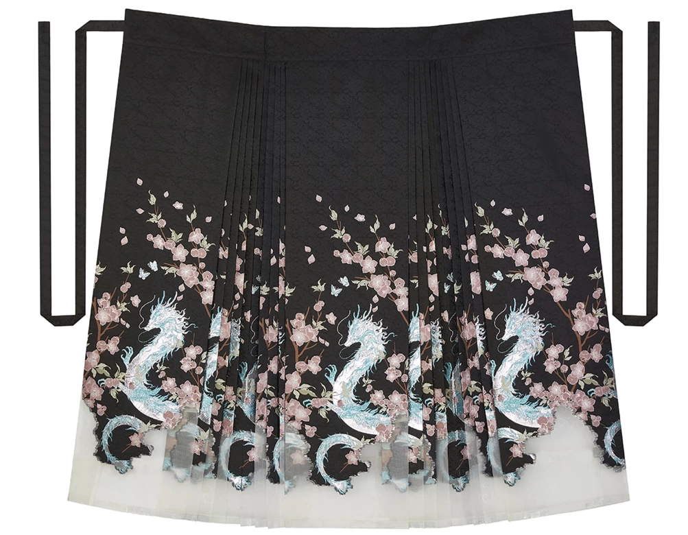 Women Modern Daily Hanfu 3-Piece Set White Embroidered Chiffon | HANFUBAO