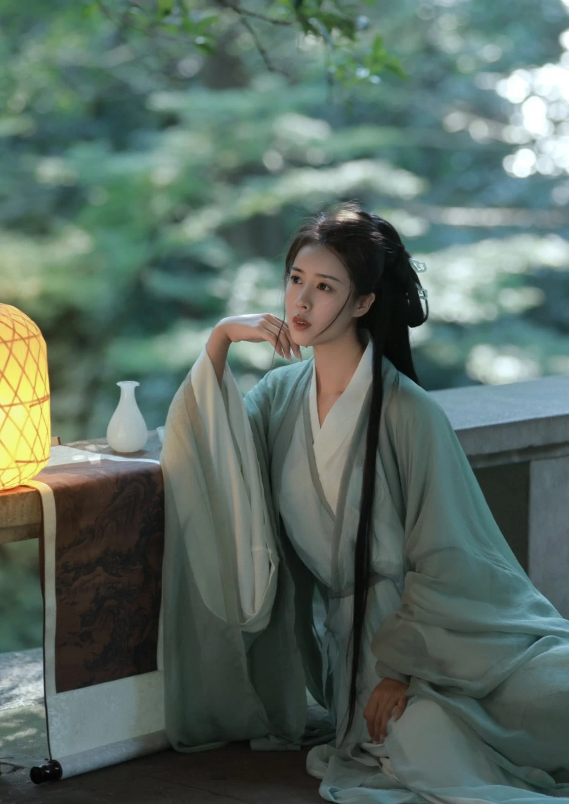 Women's Daily Hanfu 3-Piece Chiffon Set Elegant Flowing Plus Size | HANFUBAO