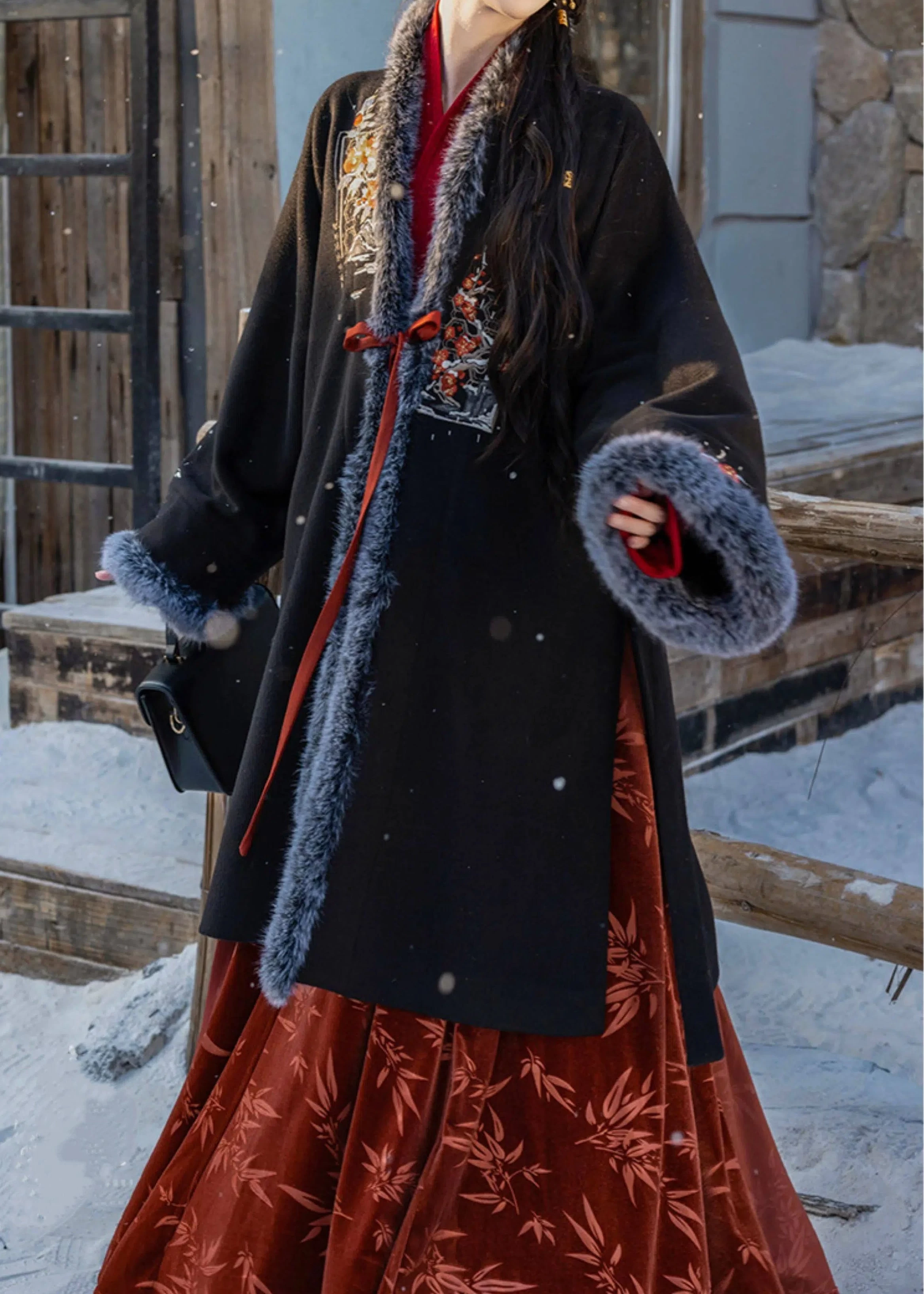 Women Modern Daily Hanfu 3-Piece  Set Snow White | HANFUBAO