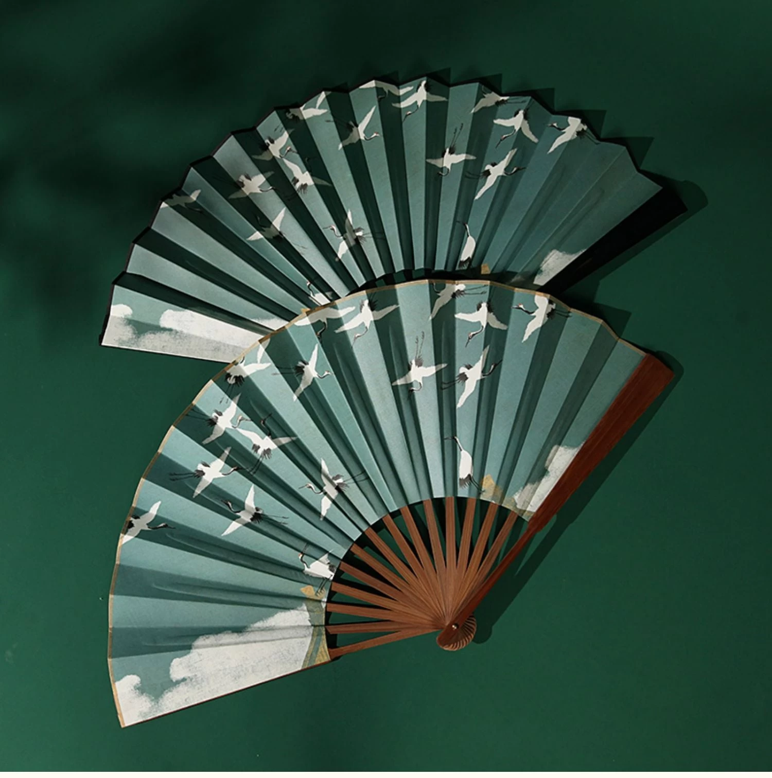 Chinese Hanfu Paper & Bamboo Folding Hand Fan for Dance & Festivals | HANFUBAO