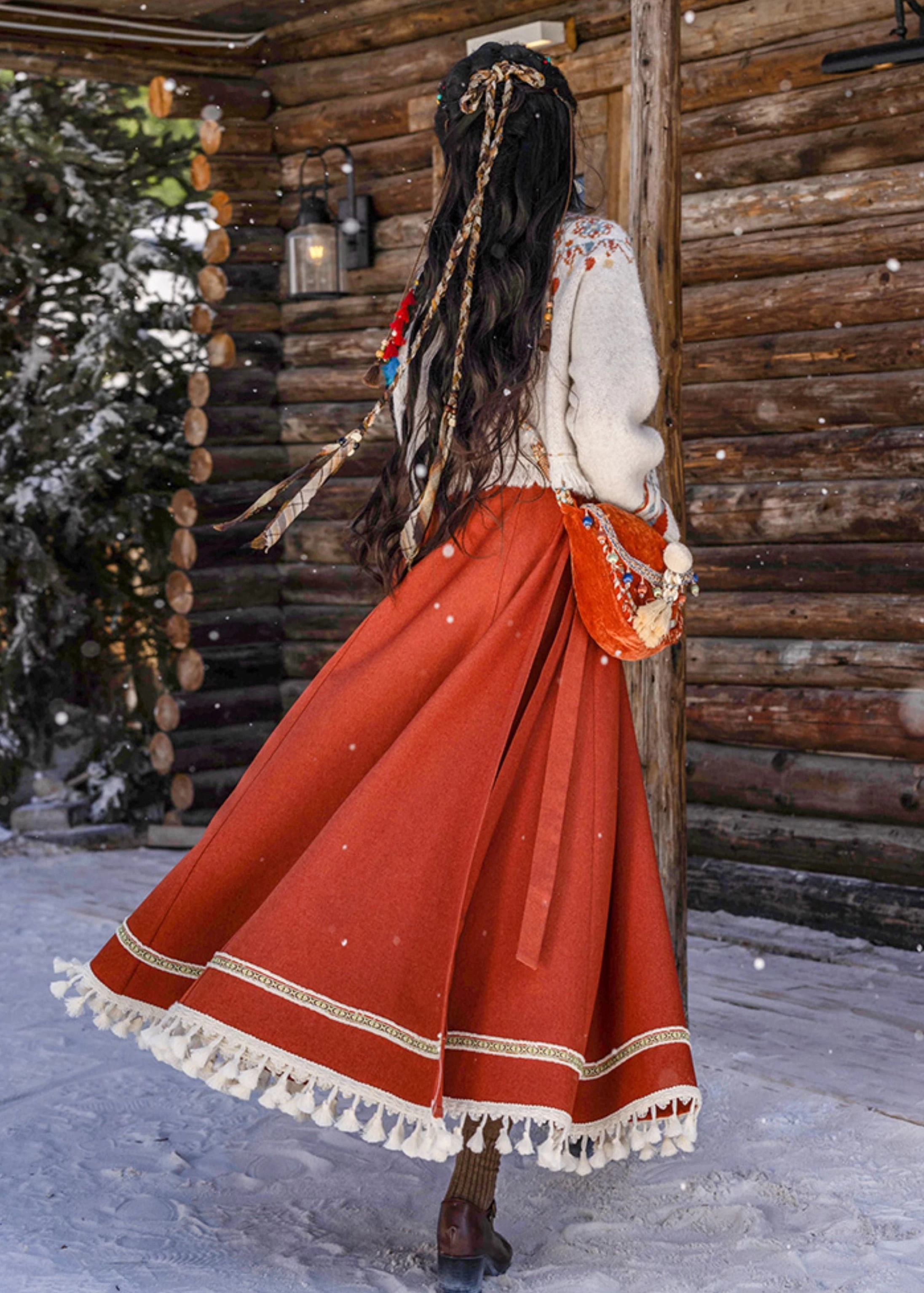 Women Cloud Song Modern 2-Piece Hanfu Set  Blend Daily Wear | HANFUBAO