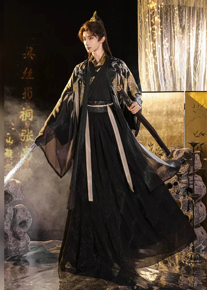 Women's Plus Size Couple Daily Hanfu 2-Piece Chiffon Set | HANFUBAO