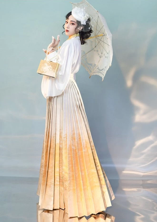 Women Modern Hanfu Daily Blouse White | HANFUBAO