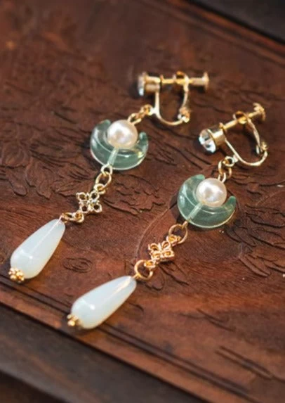 Women Blue Butterfly Fabric Hairpin Set with Faux Pearl for Hanfu Styling | HANFUBAO