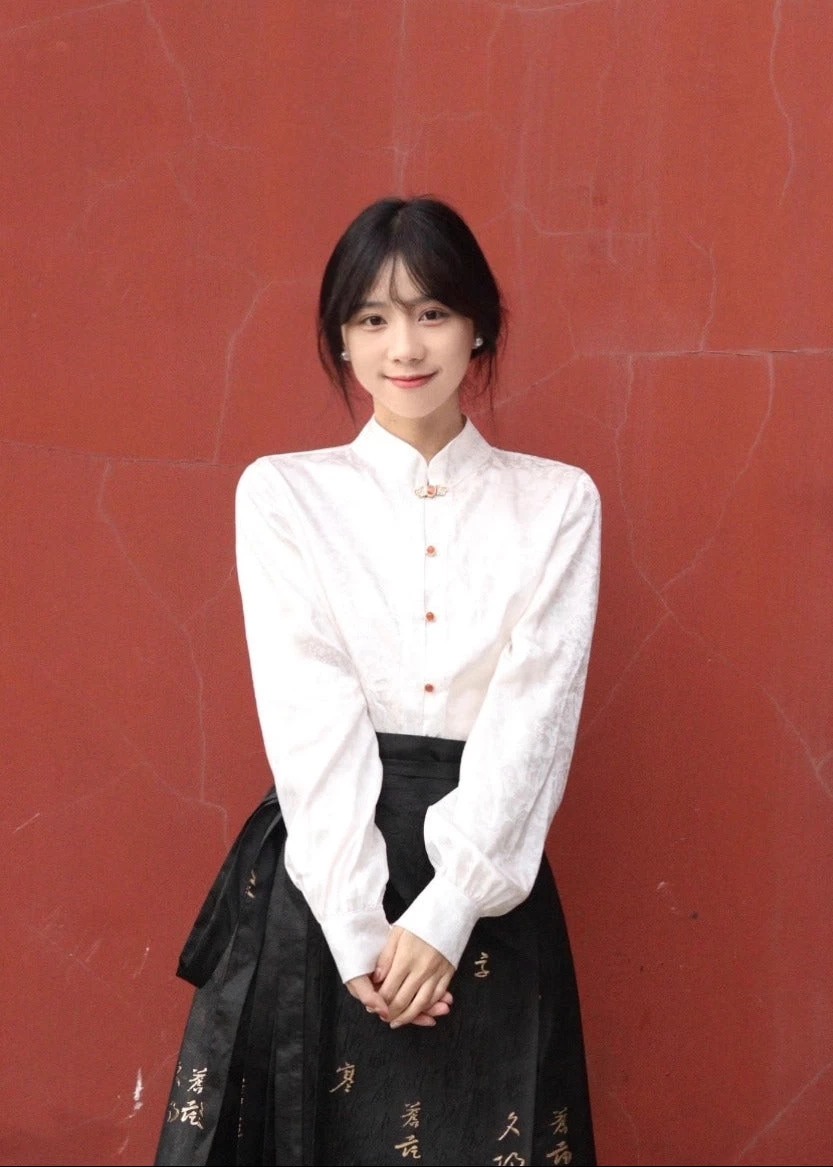 Women Modern Ma Mian Skirt Set Misty Haze Plus Size Daily Hanfu | HANFUBAO