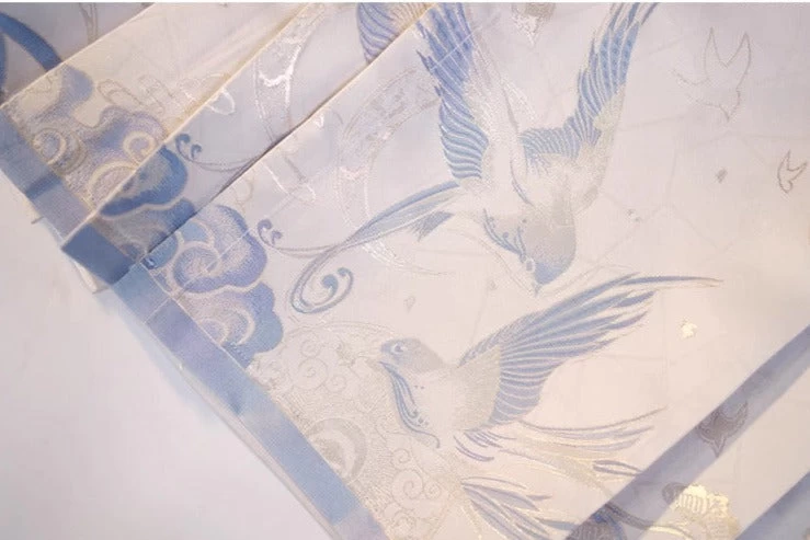 Women’s Modern 3-Piece Hanfu Set Bird Embroidery Daily Wear| HANFUBAO