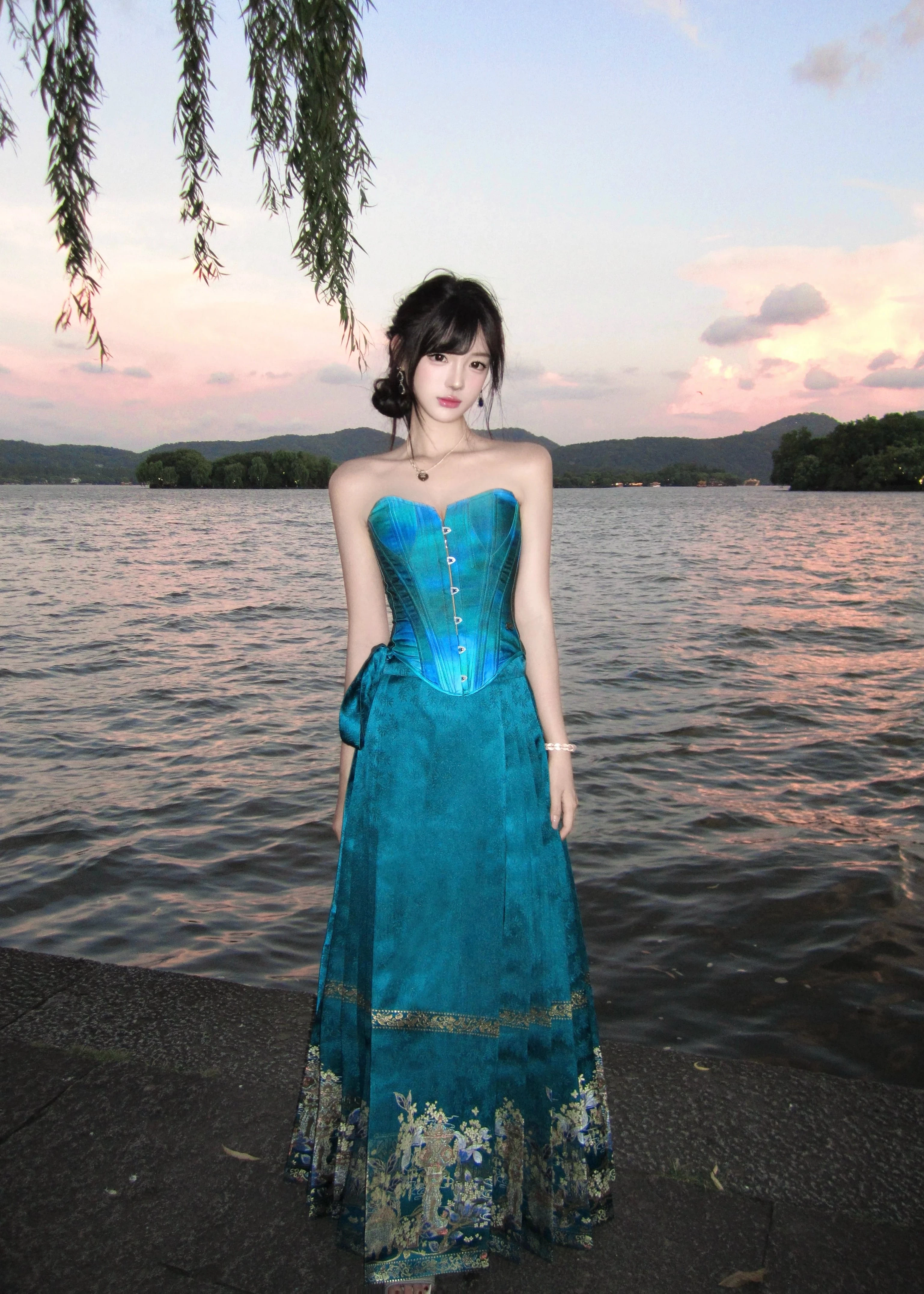 Women Modern Hanfu Cotton Ma Mian Skirt Daily Wear Plus Size | HANFUBAO