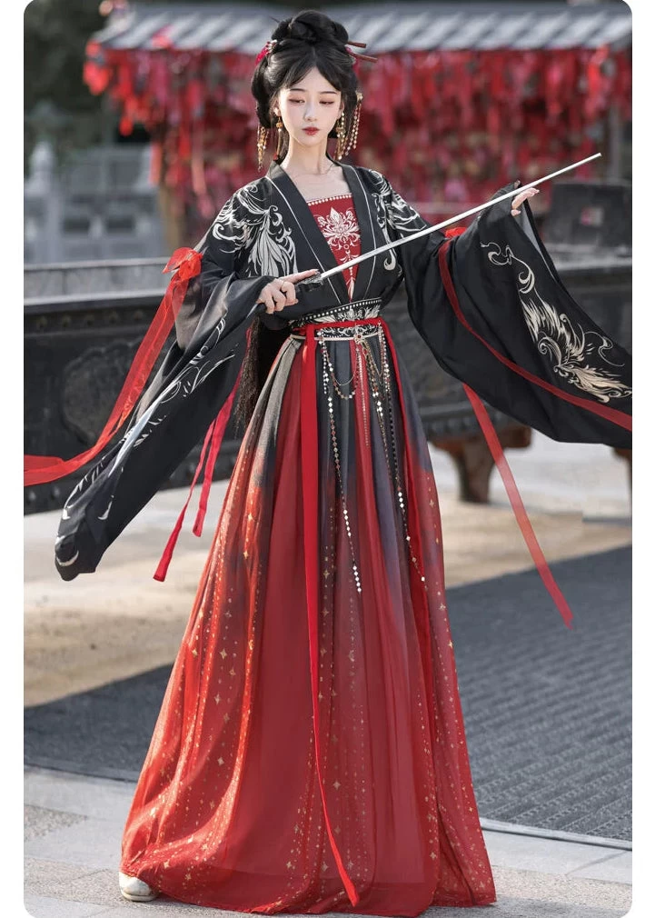 Women's 3-Piece Daily Hanfu Set Clear Autumn Plus Size| HANFUBAO