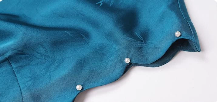 Women's Modern Qipao Daily Hanfu Dress Indigo Cotton Blend | HANFUBAO