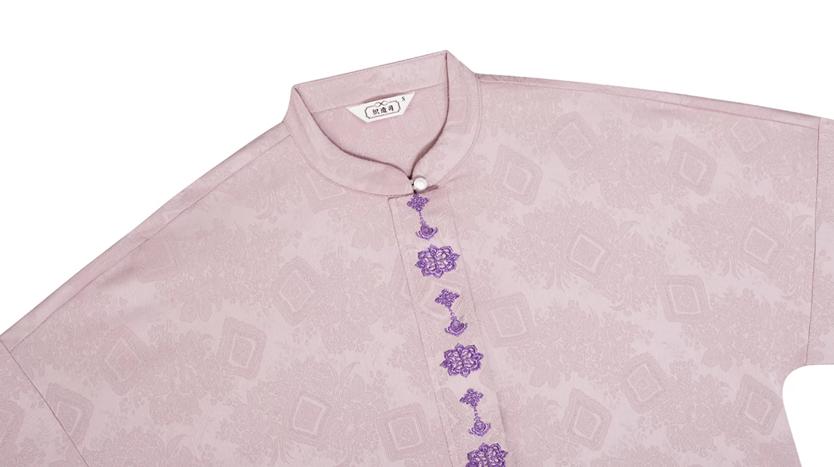 Women Modern Hanfu 2-Piece Silk Blend Blue Floral Embroidery | HANFUBAO