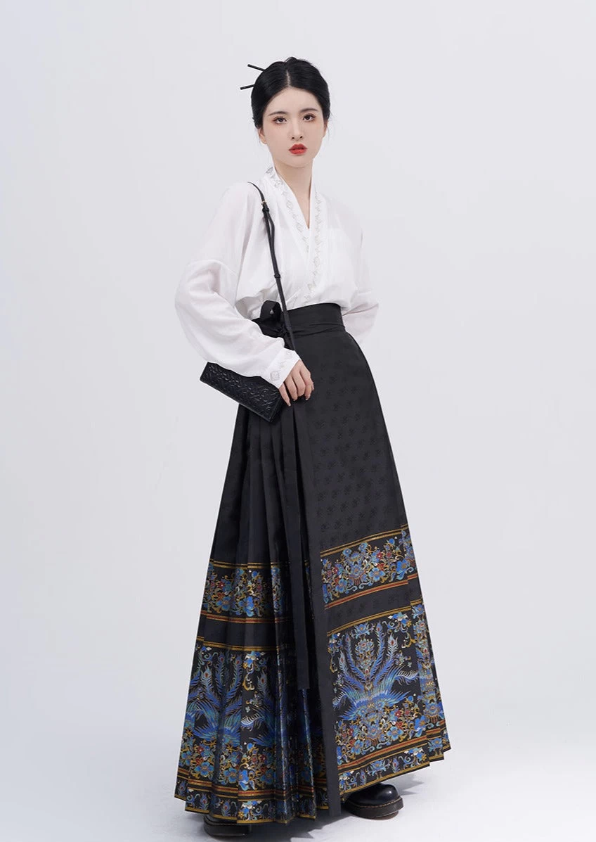 Women Modern Daily Hanfu 2-Piece Set, Dian Cui Embroidery | HANFUBAO