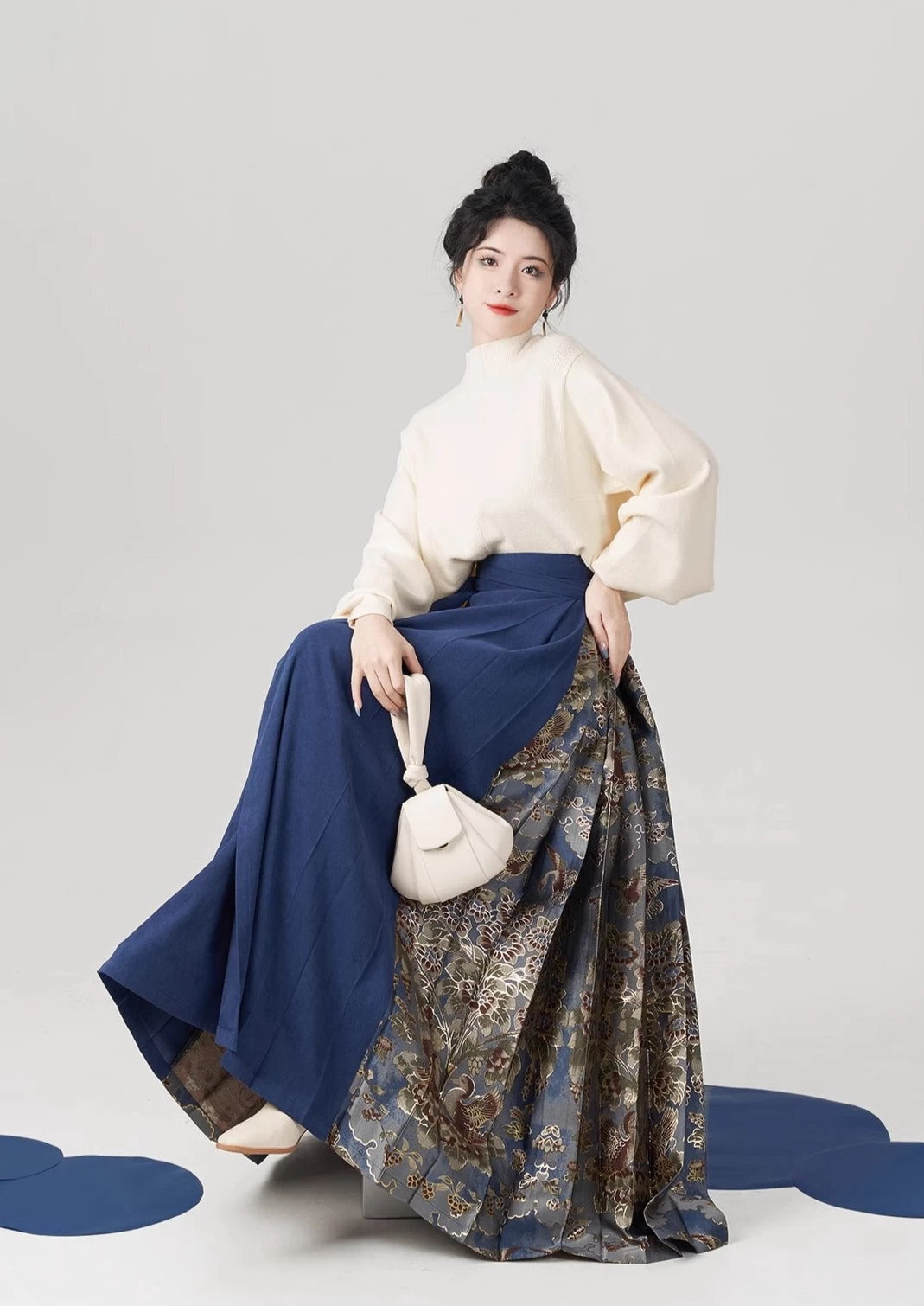 Women Winter Modern Hanfu Ma Mian Skirt Set| HANFUBAO