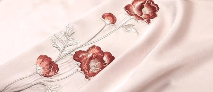 Women Modern Hanfu Lab Cotton-Silk 2-Piece Set Poppy Print | HANFUBAO