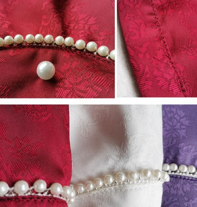 Women Ming Dynasty Hanfu Shirt Half Face Makeup Print Cotton Daily Wear | HANFUBAO