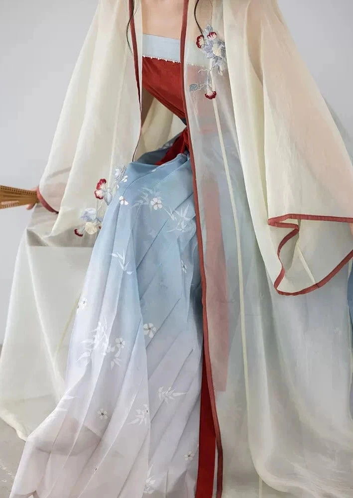 Women Modern Daily Hanfu Ma Mian Skirt Set | HANFUBAO