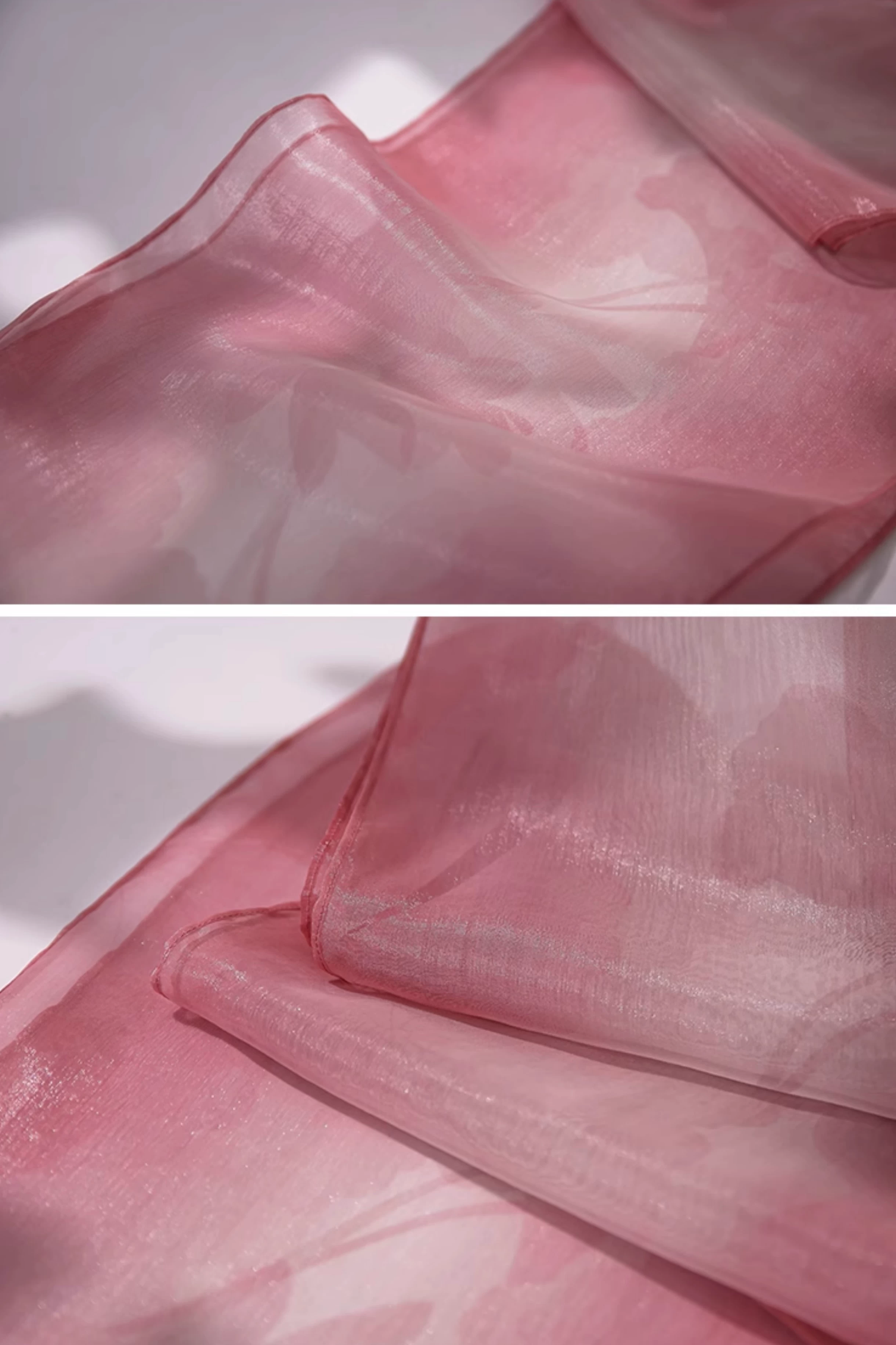 Women's 5-Piece Chiffon Floral Embroidered Hanfu Set | HANFUBAO