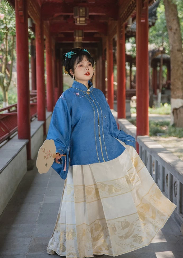 Women Plus Size Daily Hanfu Floral Shirt 3 Colors| HANFUBAO