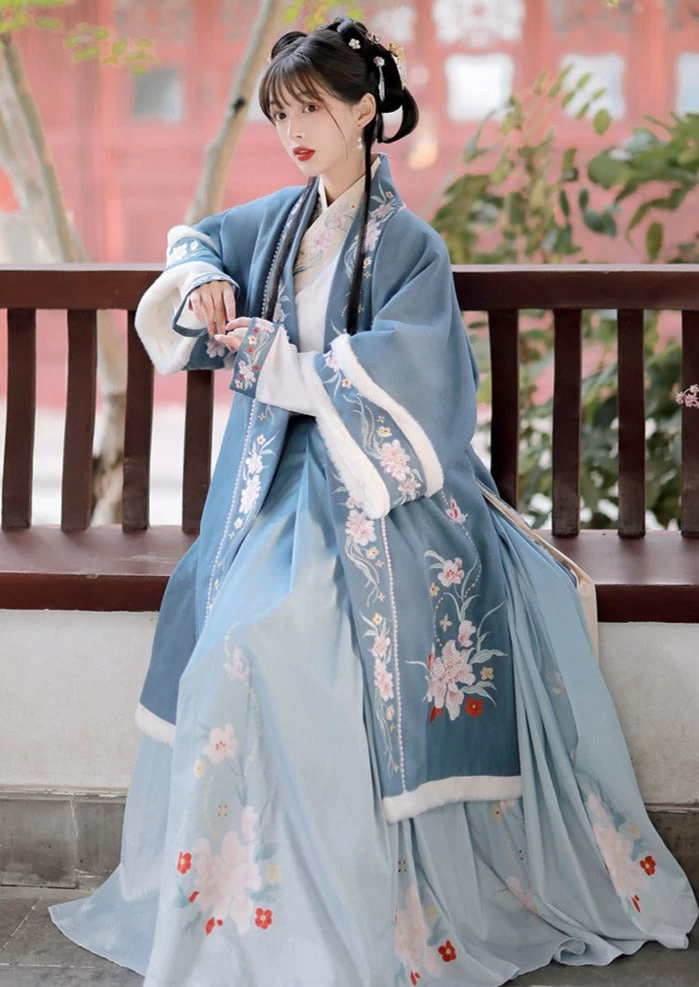 Women's Modern Song Dynasty Hanfu Set Phoenix Embroidery 6m Hem| HANFUBAO