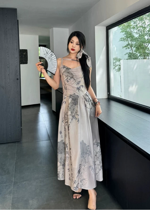 Women’s Plus Size Qipao 3-Piece Set Bamboo Print| HANFUBAO