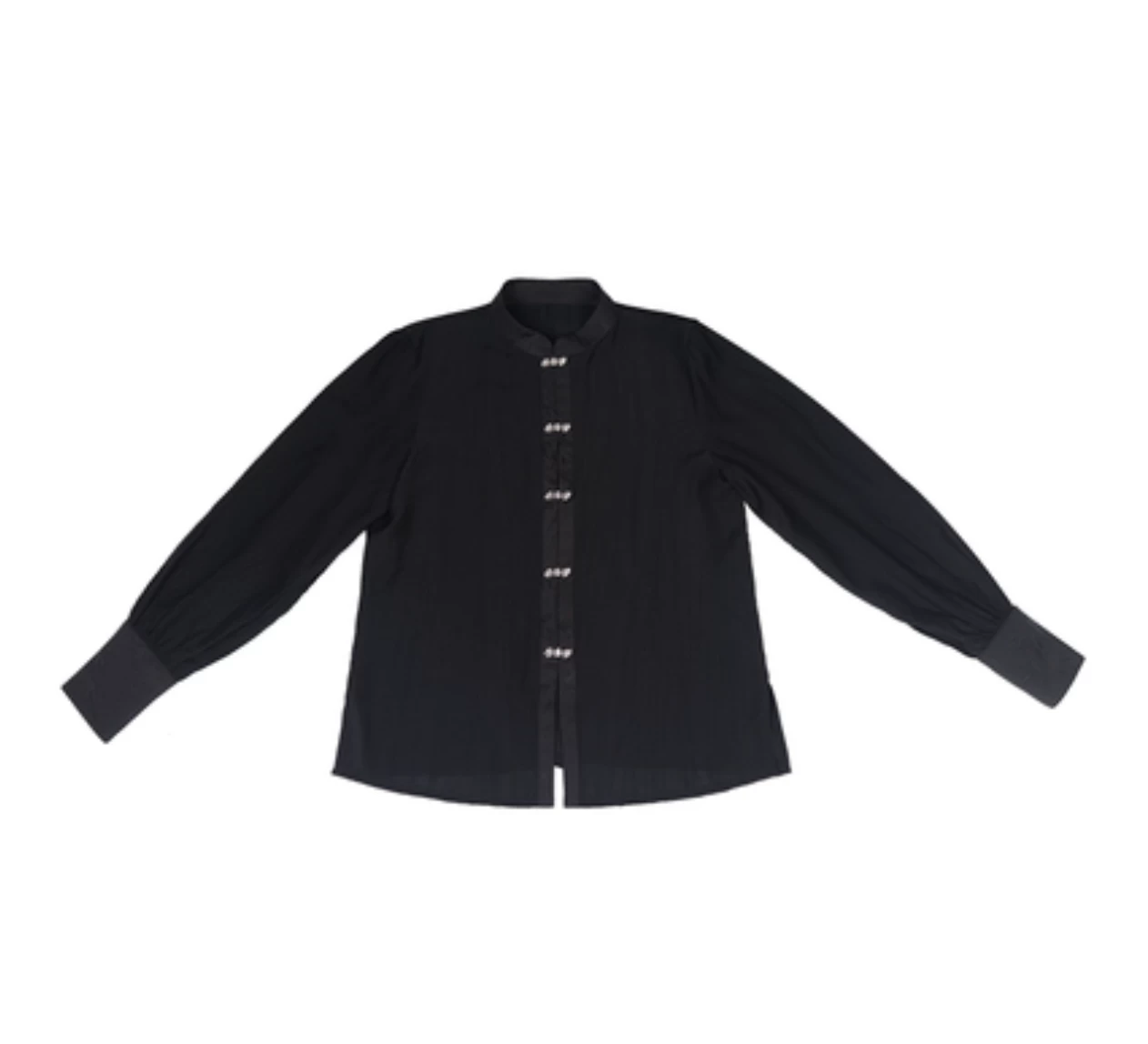 Women Modern Hanfu Blouse Black/White | HANFUBAO Lab Cotton Nylon Daily Wear