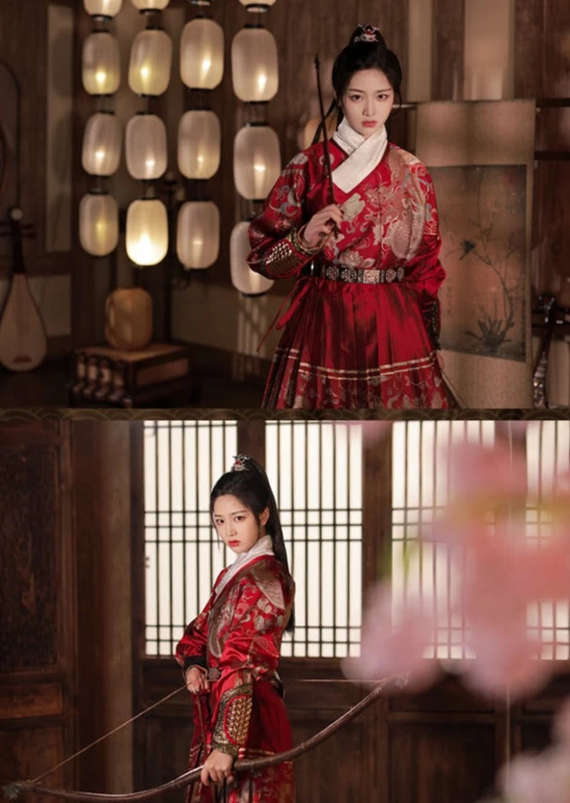 Unisex 4-Piece Embroidered Flying Fish Daily Hanfu Set| HANFUBAO