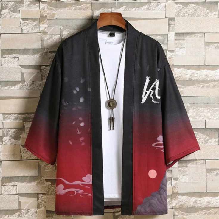 Unisex Daily Hanfu Kimono Robe, Plus Size, Multi-Color Cotton Blend | HANFUBAO