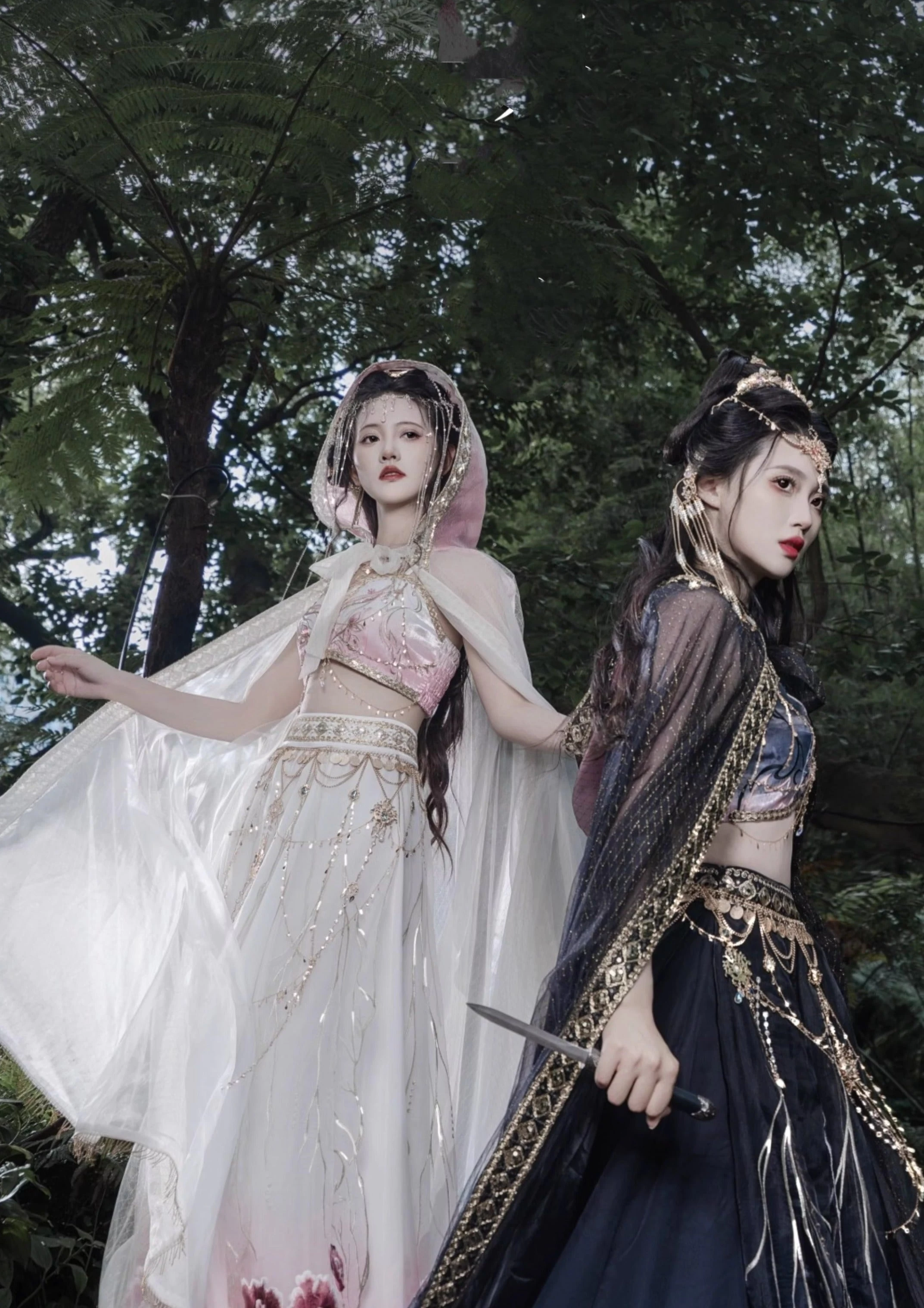 Women Modern Hanfu Set Moonlight Elf Dunhuang Embroidery蝶骨| HANFUBAO