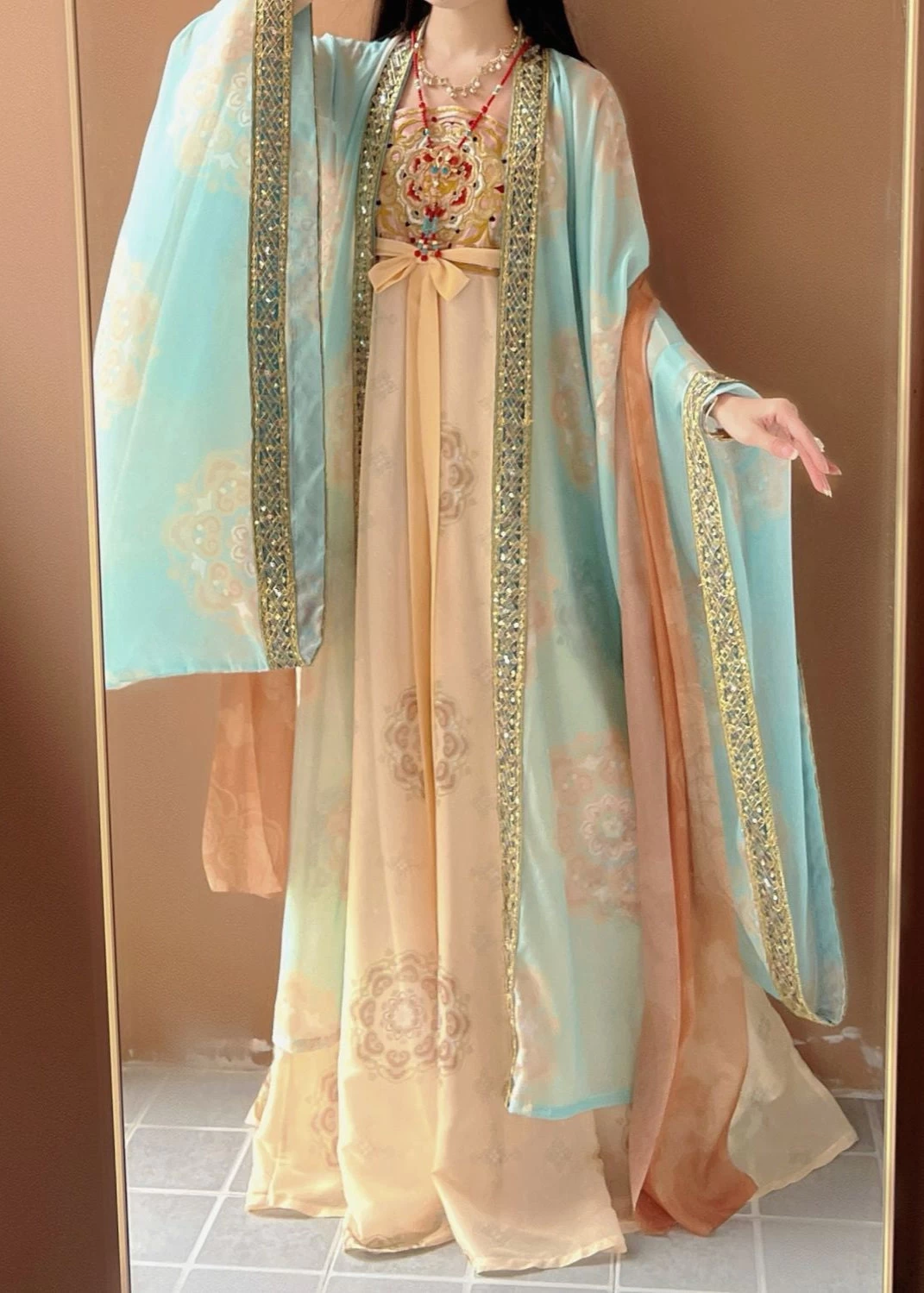 Women's Plus Size 3-Piece Chiffon Daily Hanfu Set for Spring Summer | HANFUBAO