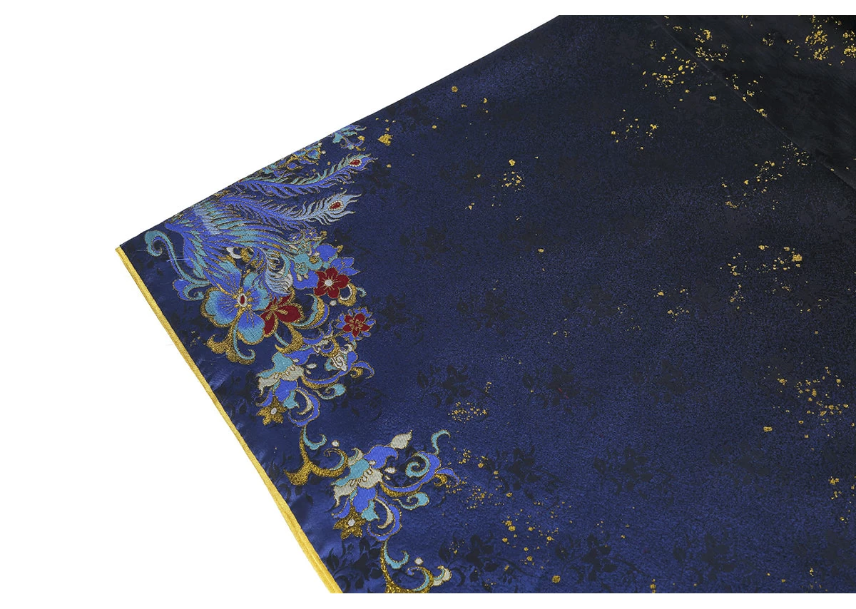 Women’s Little Jade Luxurious Blue Feather-Inlay Hanfu Gown for Festivals| HANFUBAO