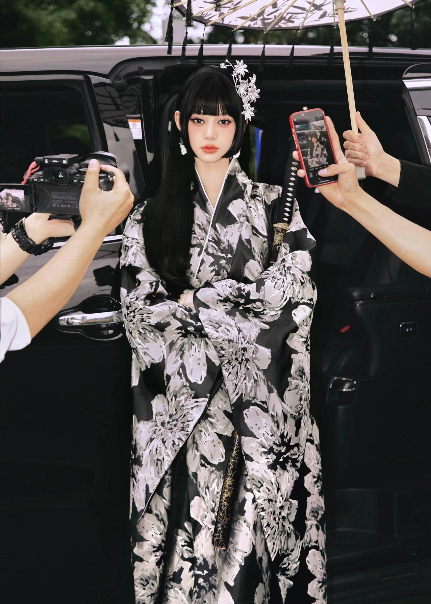 Women Modern Hanfu 2-Piece Kimono Robe Set Nightfall| HANFUBAO