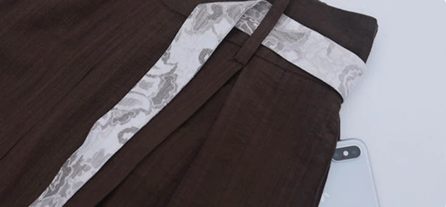 Women Modern Daily Hanfu 4-Piece Pants Set Fall Inkstone Rayon Linen | HANFUBAO