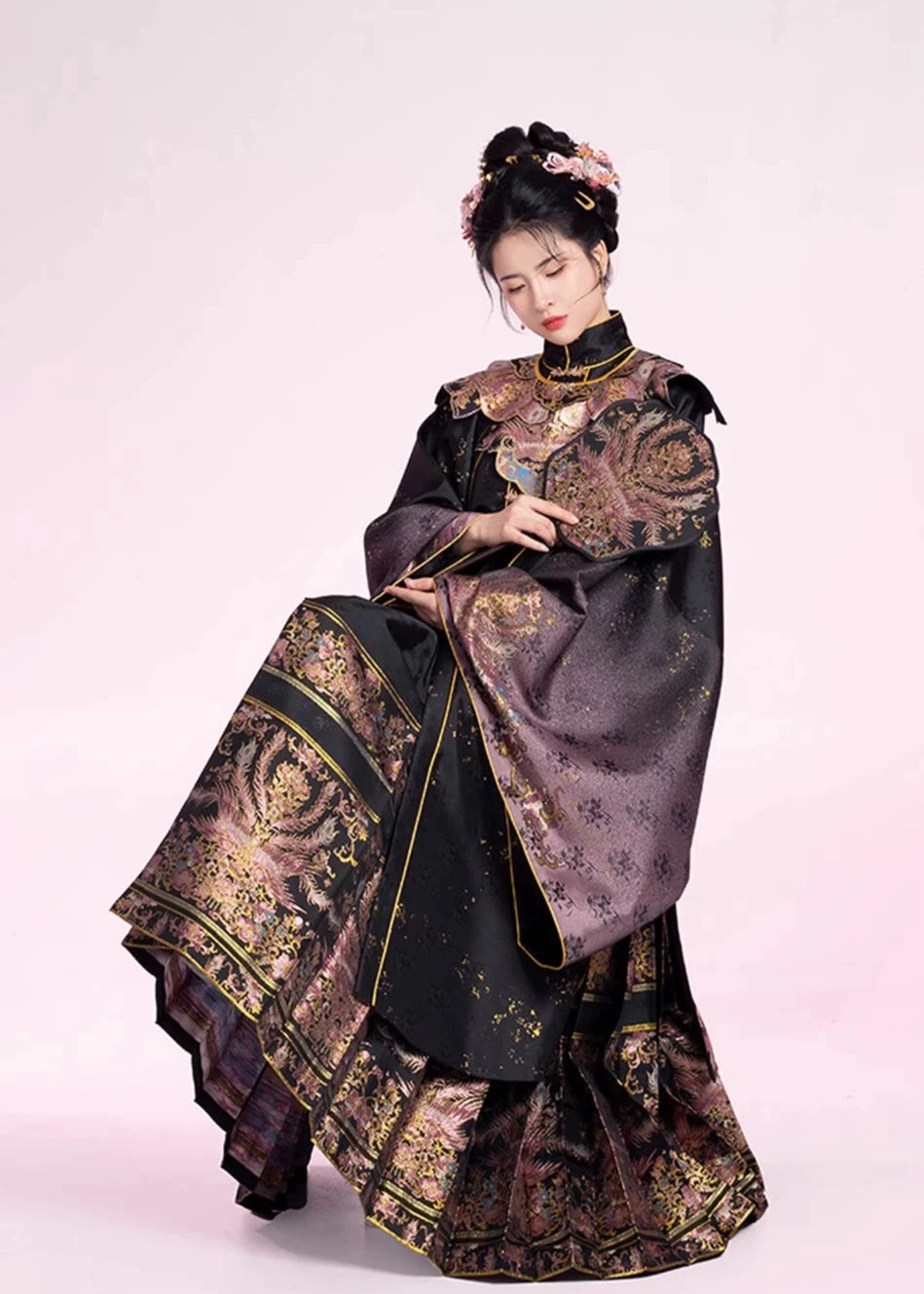 Women's Modern Hanfu Silk-Blend Graduation Set Pink Jade | HANFUBAO