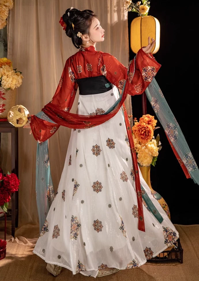 Women's 3-Piece Daily Hanfu Fox Embroidery Set Plus Size| HANFUBAO