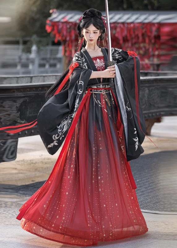 Women's 3-Piece Daily Hanfu Set Clear Autumn Plus Size| HANFUBAO