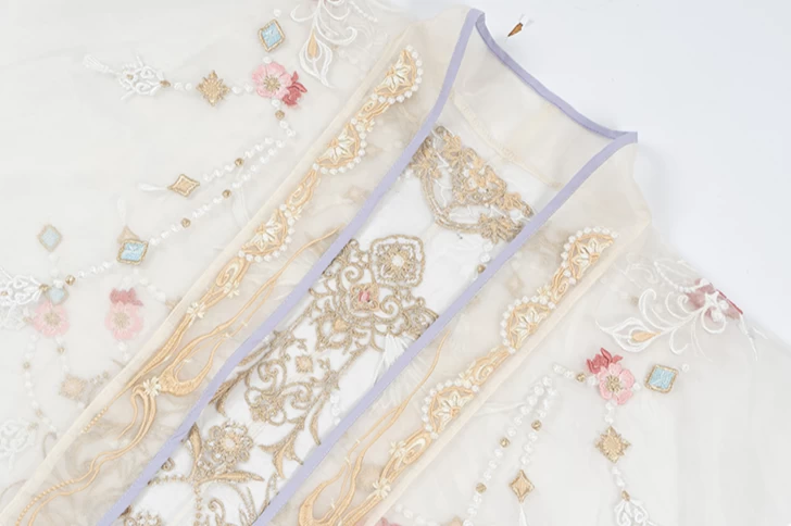 Women’s 4-Piece Daily Hanfu Set White Jade Pearl Polyester| HANFUBAO