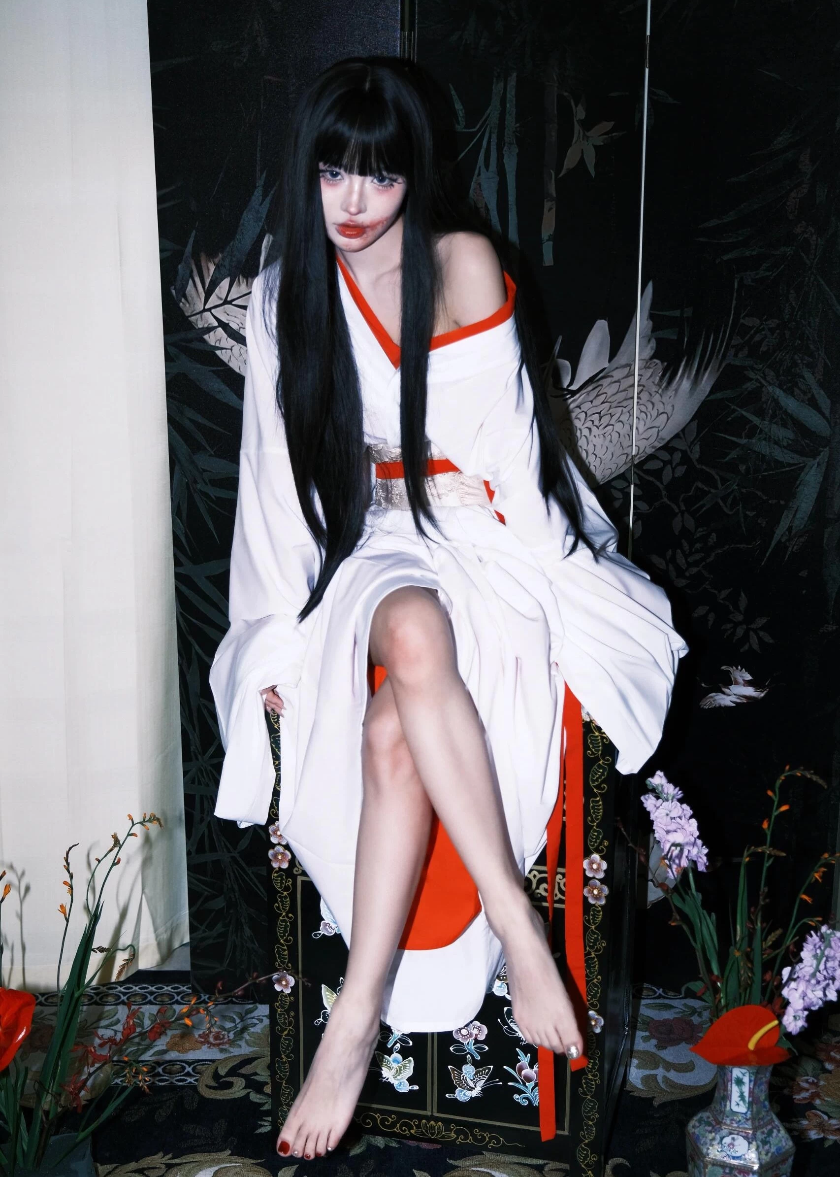 Women Modern Daily Hanfu Set Black Uniform Suiting Fabric | HANFUBAO