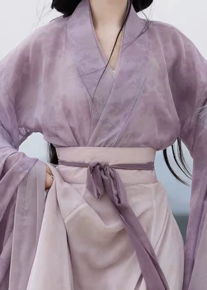 Women’s Plus Size 3-Piece Daily Hanfu Set, Summer  Skirt | HANFUBAO