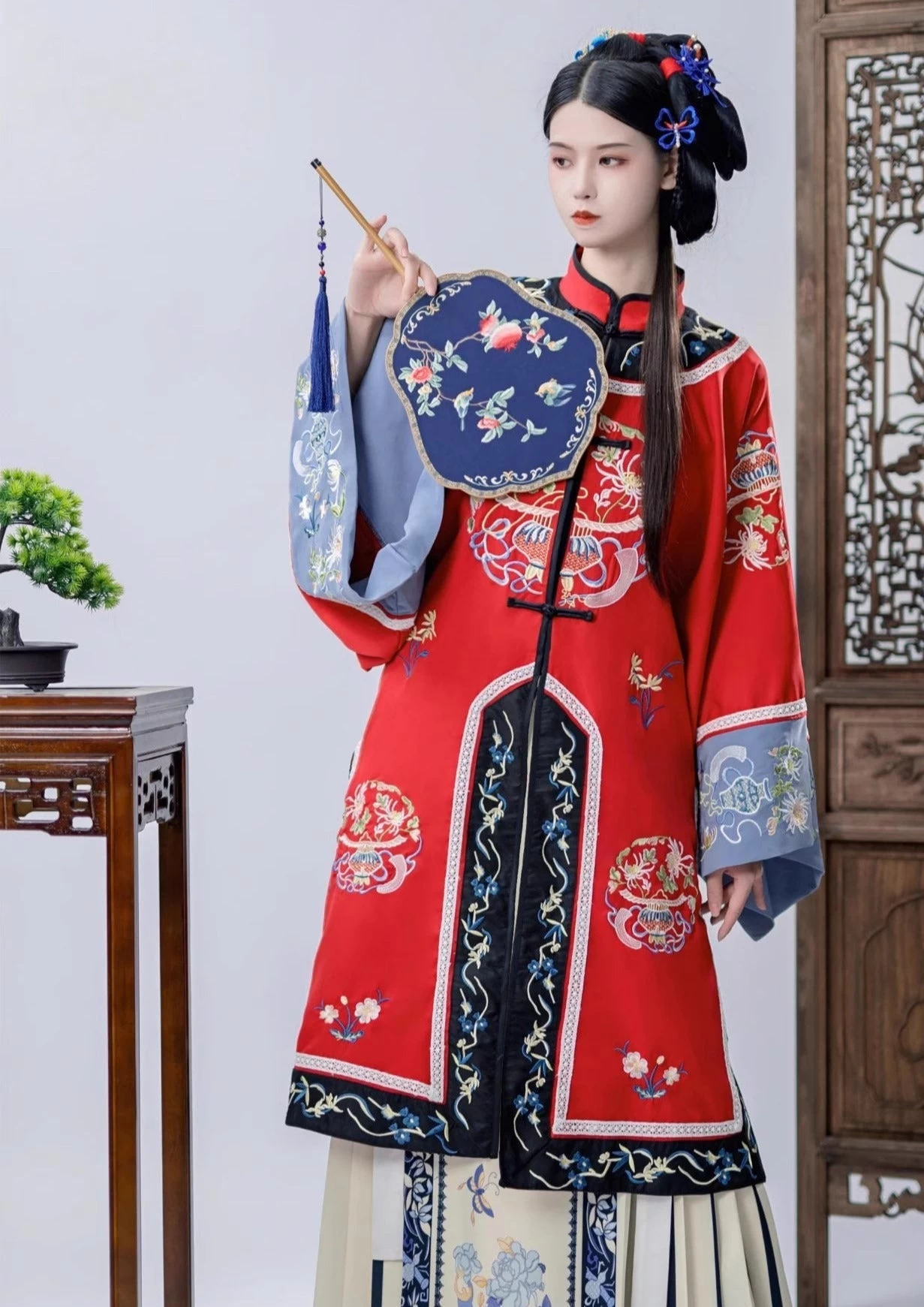 Women’s 2-Piece Qing Dynasty Daily Hanfu Dress Set Plus Size | HANFUBAO