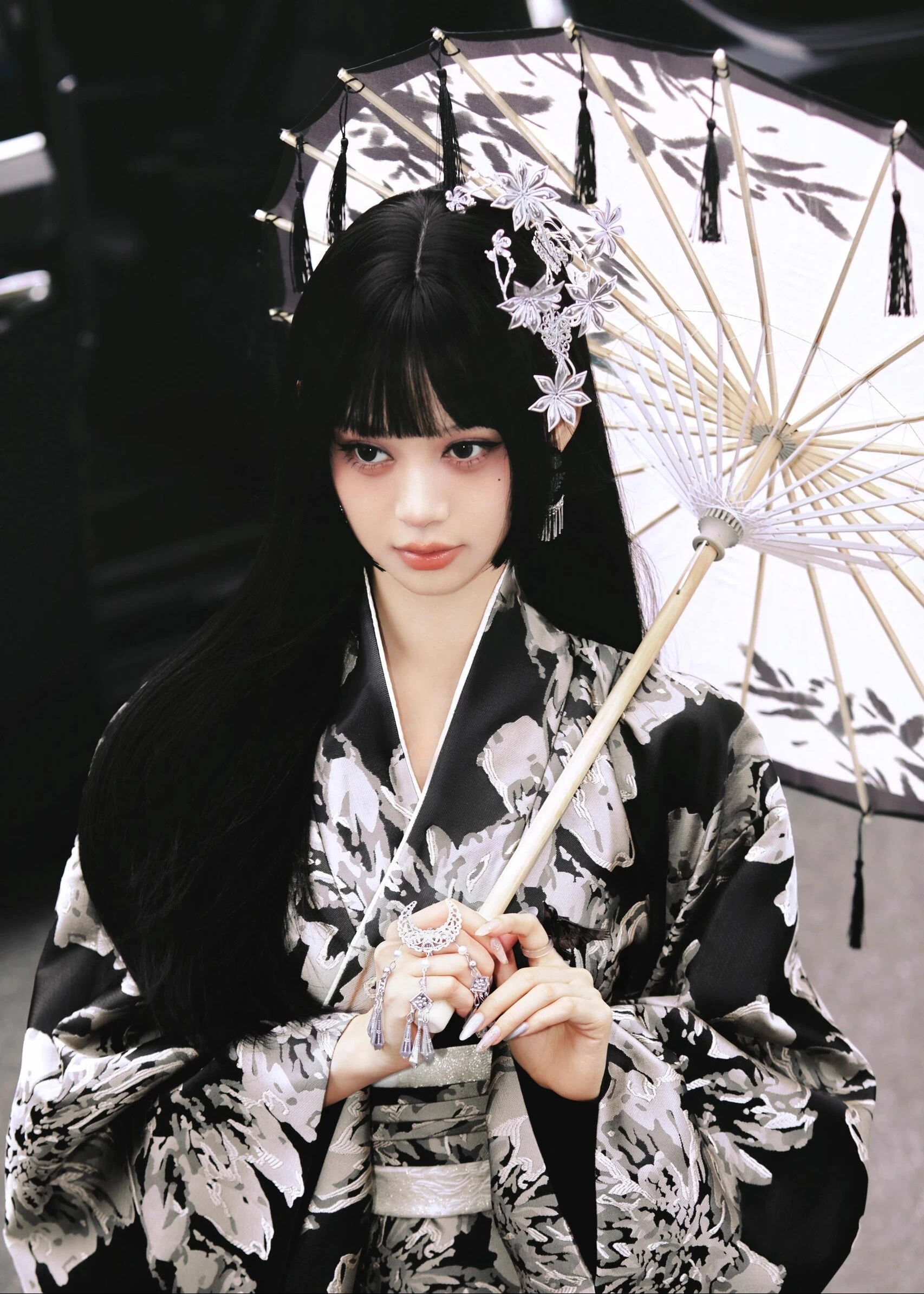 Women Modern Hanfu 2-Piece Kimono Robe Set Nightfall| HANFUBAO