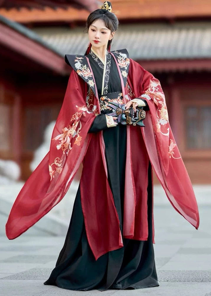 Unisex 3-Piece Daily Hanfu Set Jade Light Plus Size| HANFUBAO