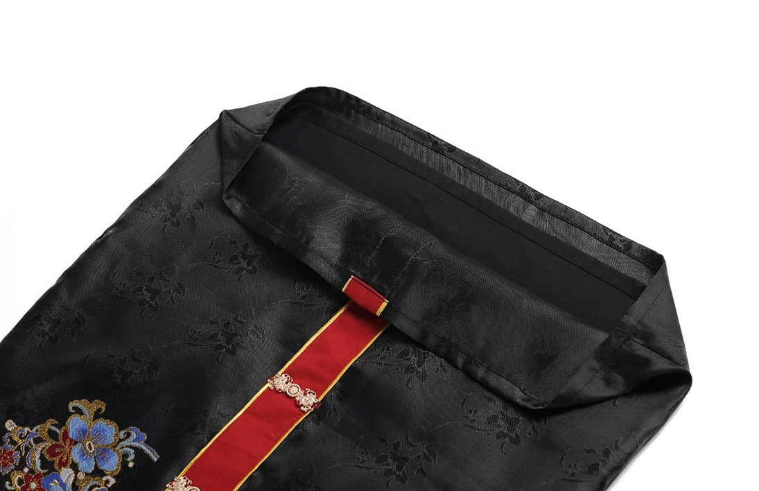 Women’s Little Jade Luxurious Blue Feather-Inlay Hanfu Gown for Festivals| HANFUBAO