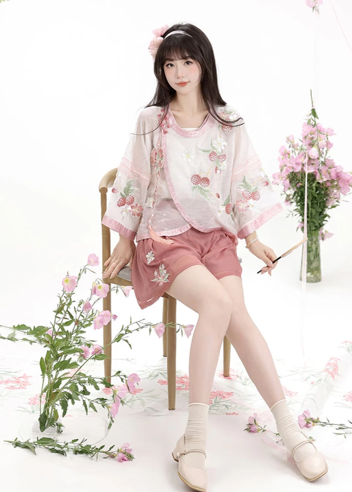 Women's Little Lychee 4-Piece Daily Hanfu Set  Plus Size| HANFUBAO