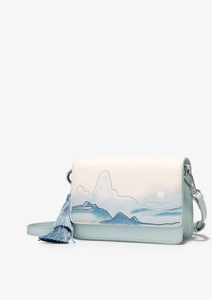 Women Chinese Style Purse Mountains Print | HANFUBAO